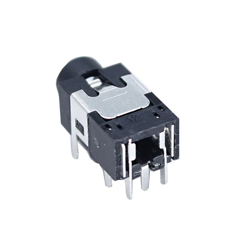 Angle  90 Degree Stereo Connector Audio 3.5mm 7 Pin Phone Jack For Male Plug Solder Headphone Jack Audio Adapter Connector