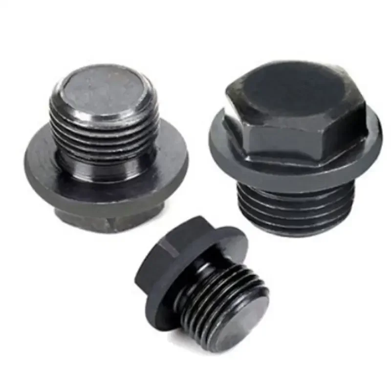 teel Iron Carbon Steel Gr4.8 Gr8.8 Gr10.9 Gr 12.9 ASTM A325 GR A B C Black Oxide  Hexagon-duty Hexagon Head Screw Plugs DIN910