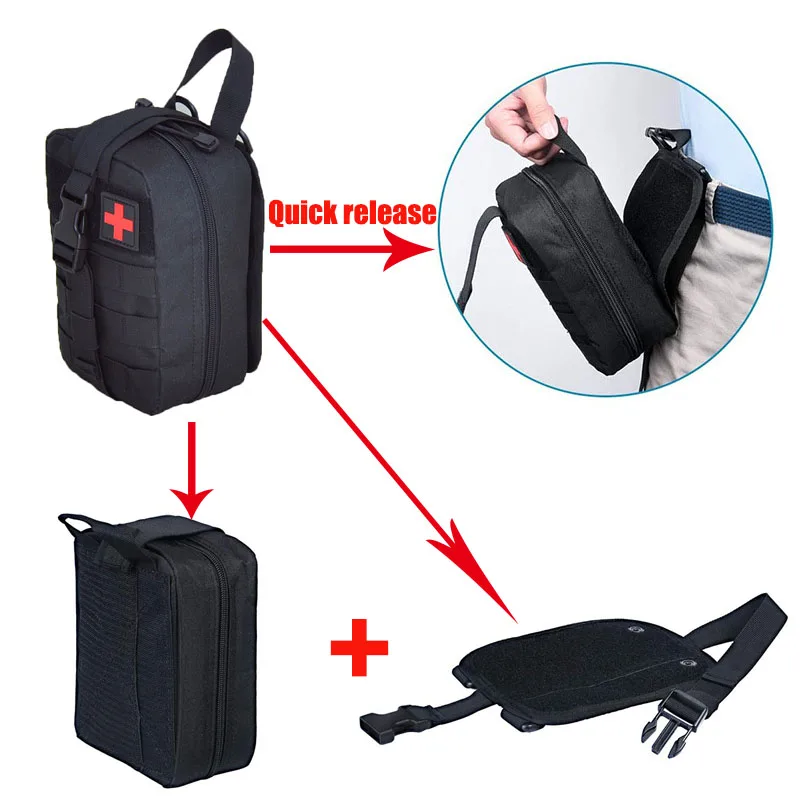 IFAK Emergency Medical Tactical Rescue Bag First aid Kit Portable Trauma Survival Tools Kit for Workplace Outdoor Earthquake