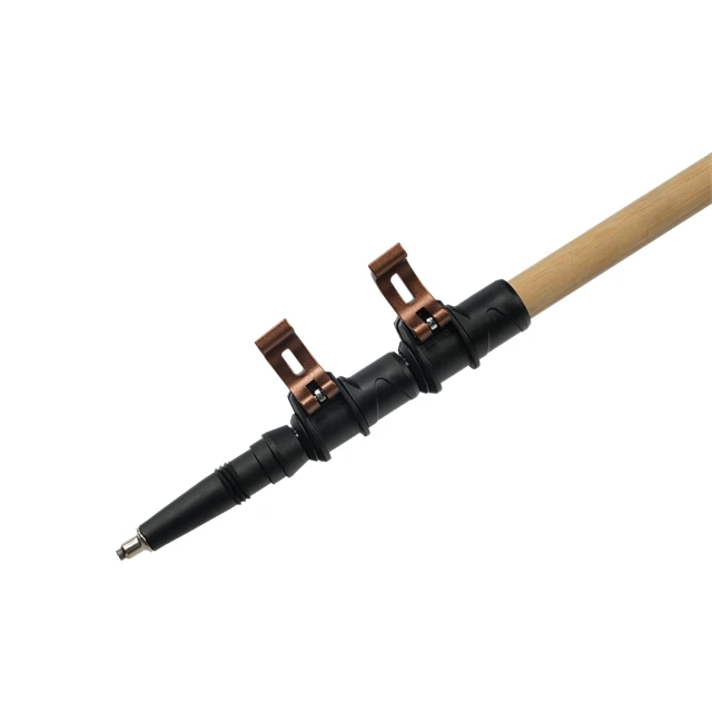 Custom Logo XATP Cork EVA handle Wood clad aluminum adjustable hiking walking telescoping pole