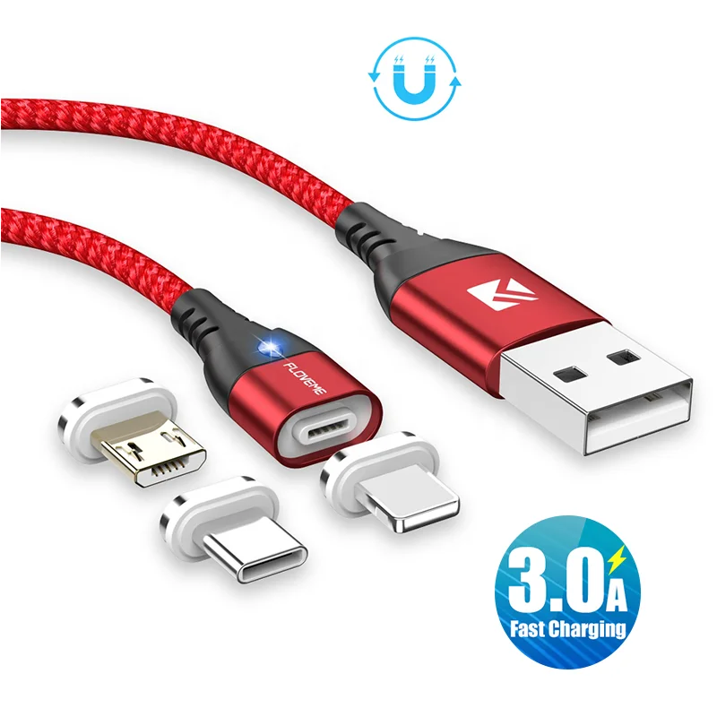Бесплатная доставка 1 образец рекламный USB-кабель OK FLOVEME типа C 3 0 для Samsung магнитный IPHONE