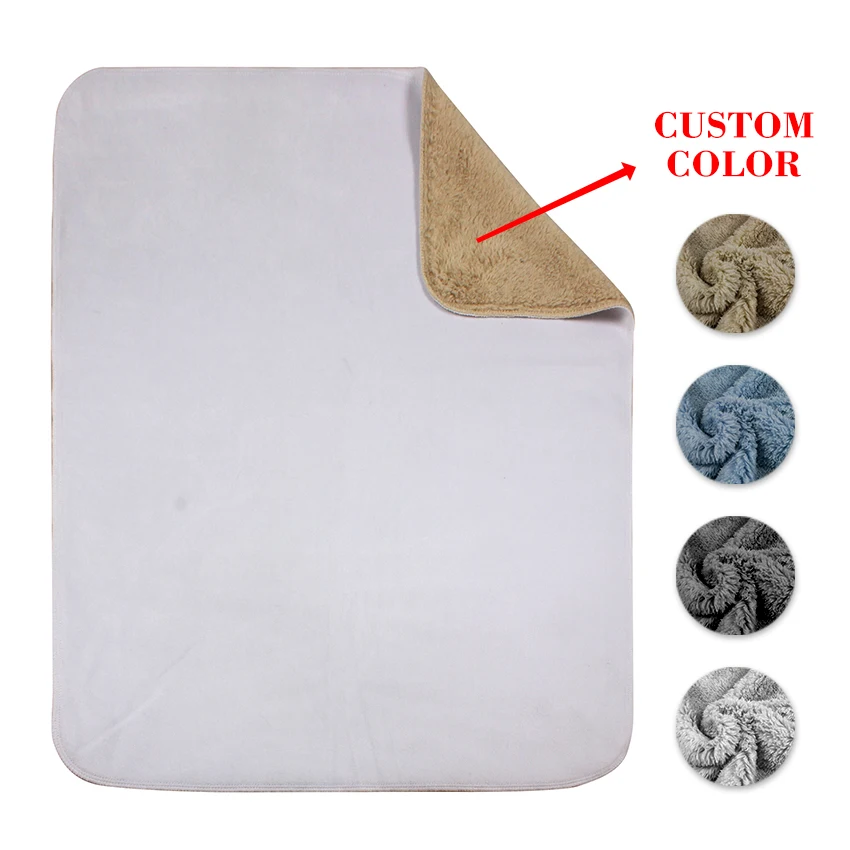 Custom Sublimation Polyester Fleece Blanket Cozy Soft Newborns Sublimation Blank Baby Blankets Sherpa For Heat Transfer