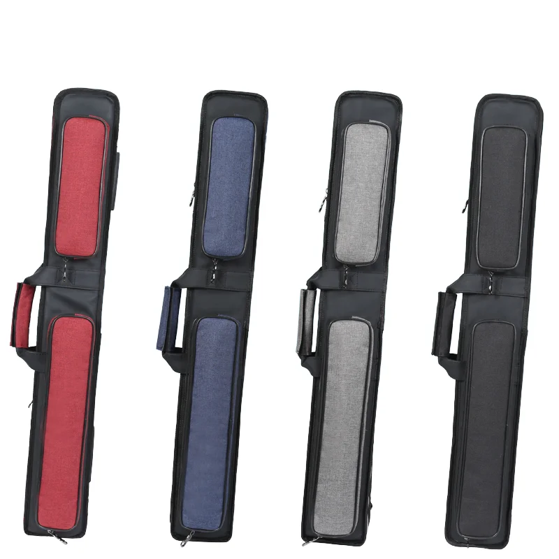 Waterproof 2x4 Pool Cue Case Carry Bag for Snooker & Carom Billiards Players Cue Stick Storage
