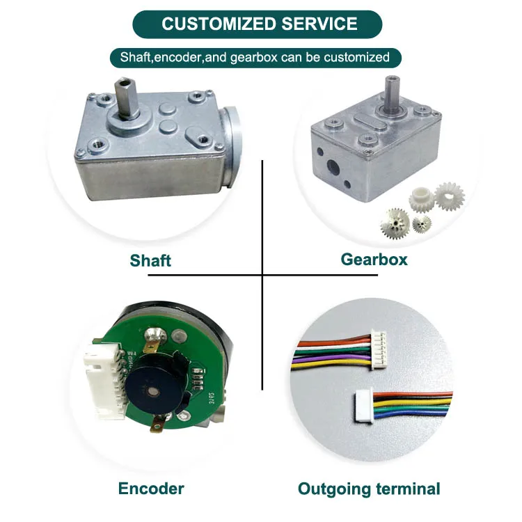 BringSmart 1.6-70kg.cm high torque worm gear motor 24v brush  dc motor 12v low rpm for robot price dc worm geared motor