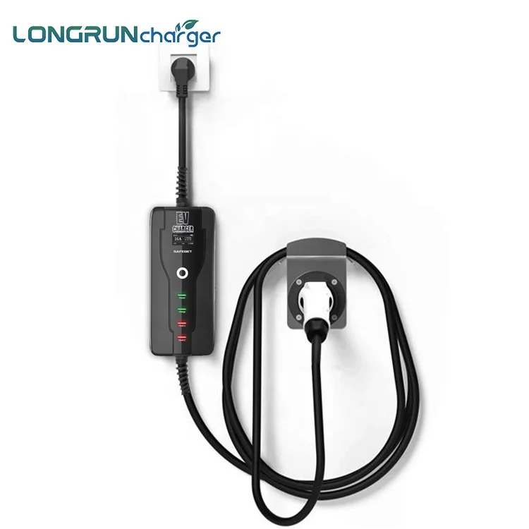 Longrun CE FCC Type1 16A 32A Model 2 Case B SAE J1772 Portable Home Ev fast Charger