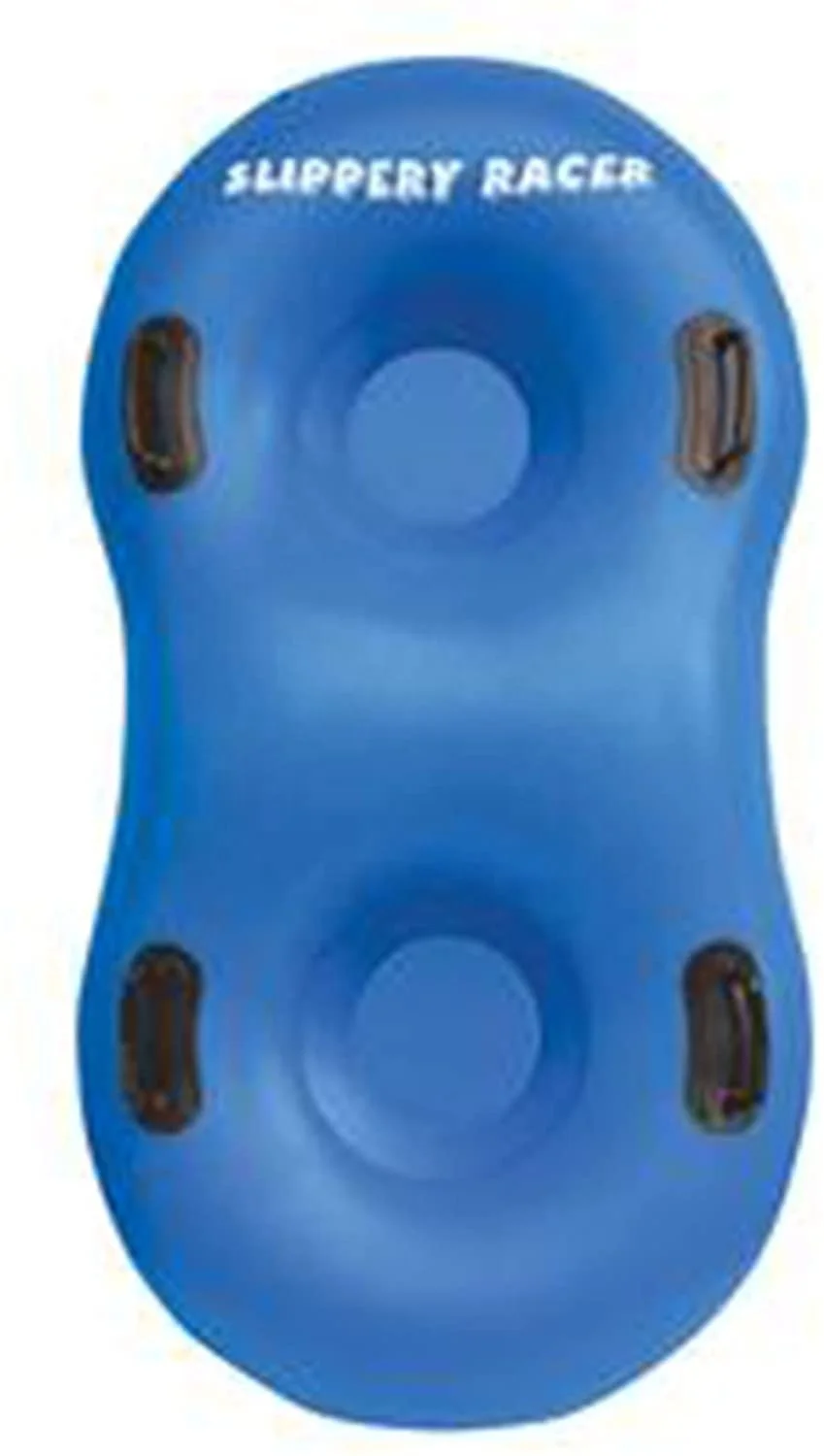 60 Inch AirDual Adults and Kids Inflatable Sledding Snow Tube Sled Rider with 4 Reinforced Handles for 2 Riders, Blue