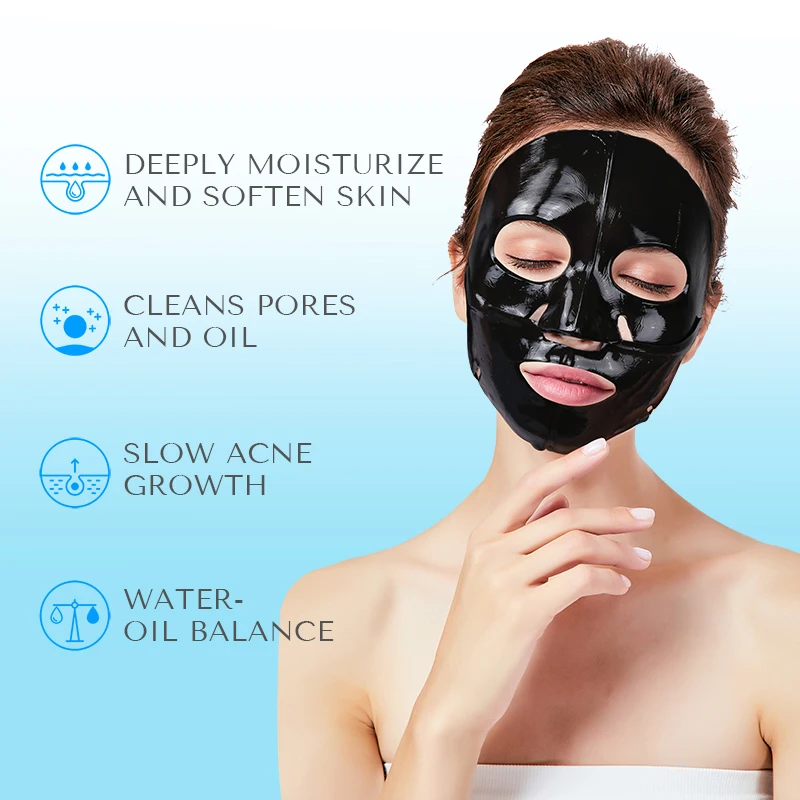 Корейская кристаллическая маска для лица с коллагеном и черным бамбуковым углем удаления акне от оригинального производителя
