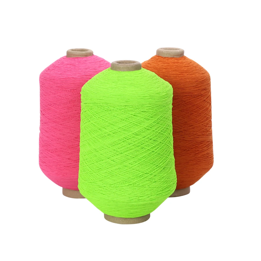 raw material polyester yarn covered neoprene elastic yarn latex rubber thread spandex yarn