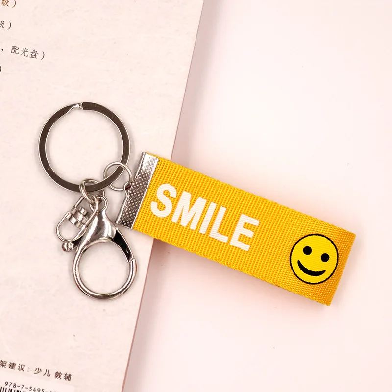 Hot Fashion Customized Car Keys Nylon Webbing Keychain for Wallet Bag Pedant