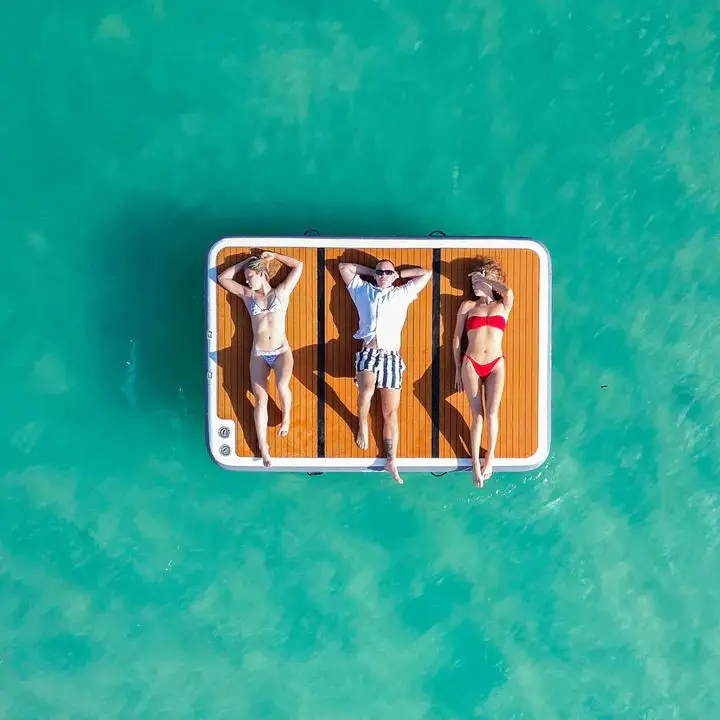 Modular Floating Pontoon Inflatable Dock Platform DWF Fishing Float Floating Mat For The Sea