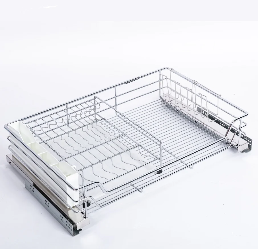 Chromed kitchen storage cabinet pull outbasket of manufacturer