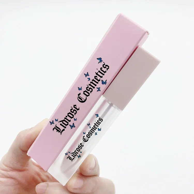 
Custom logo packaging box for 7ml frosted lip gloss tube 