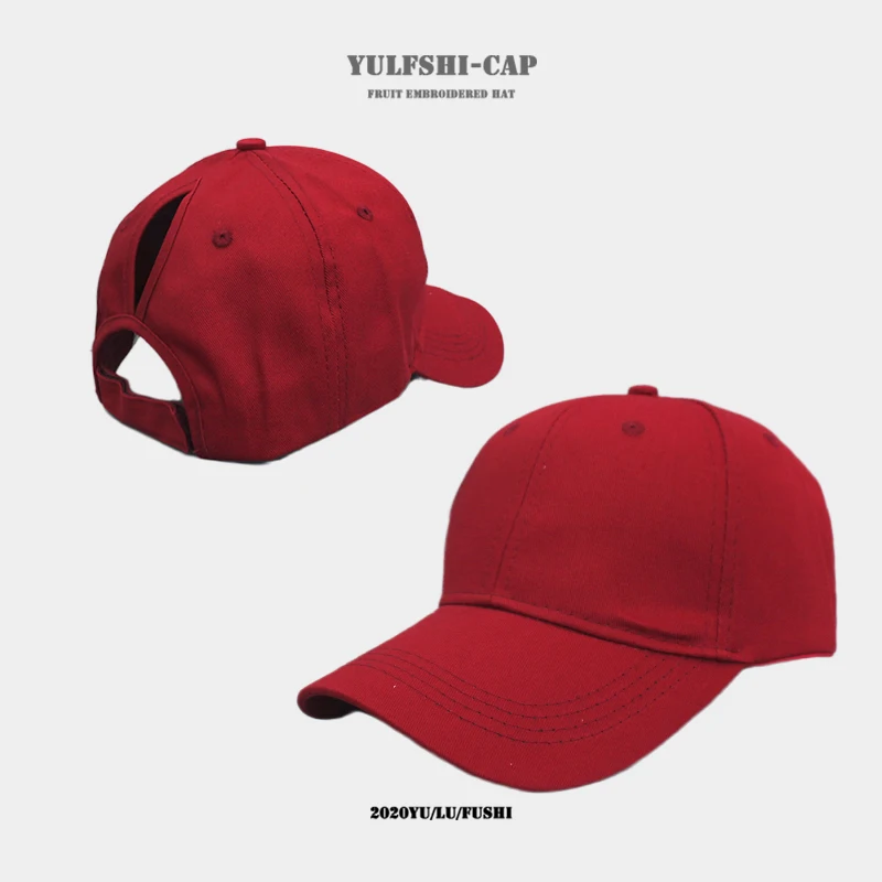 wholesale China Factory Pony tail hat Custom Embroidery logo Outdoor leisure Sport baseball cross ponytail hat for Women