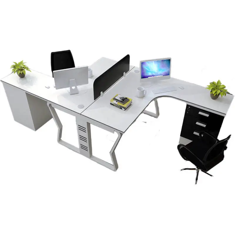 L -Shaped Office Desk Office Desk with Customized Size Furniture Office Desk Computer Table Modern