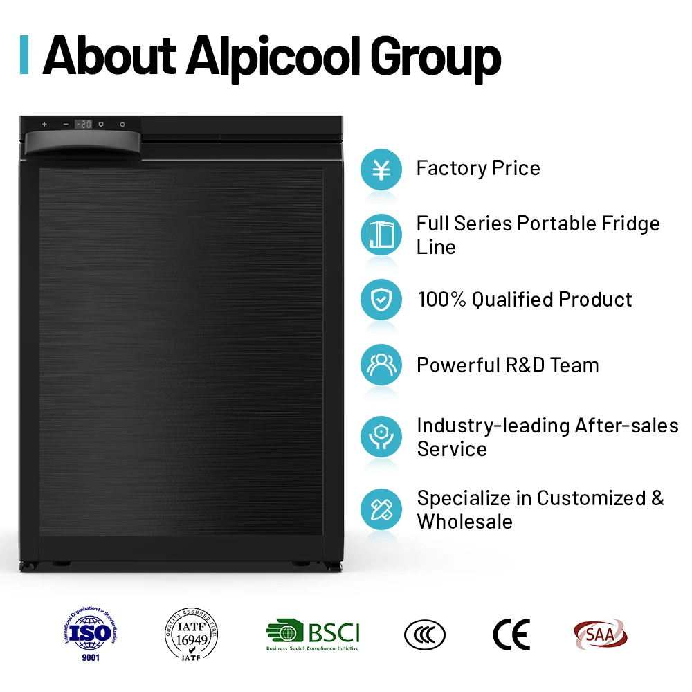 Alpicool CR40 12/24V RV Camper Drawer Fridge Freezer Mini Size DC Compressor Refrigerator For Car Caravan Outdoor Truck