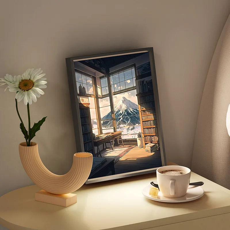 Sunshine Shadow Picture Frames Premium Wall Led Art Light Painting 3 Colors Anime Light Box For Modern Homes