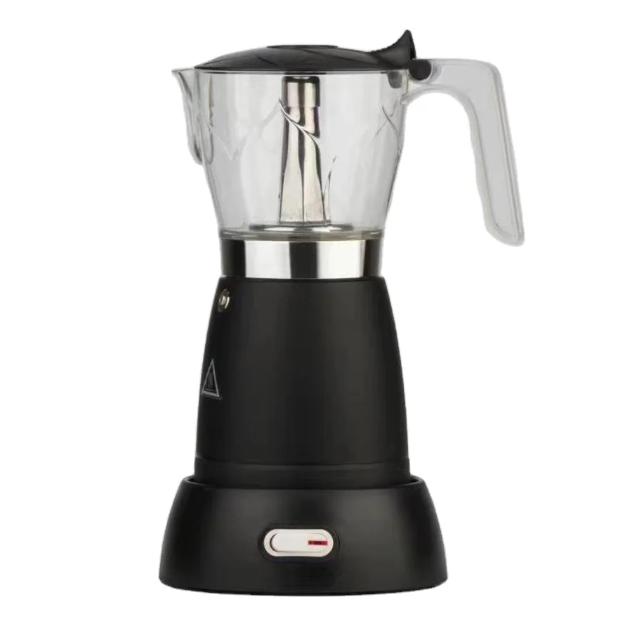 Electric 3-6 cup Aluminum One Touch Automatic moka coffee maker