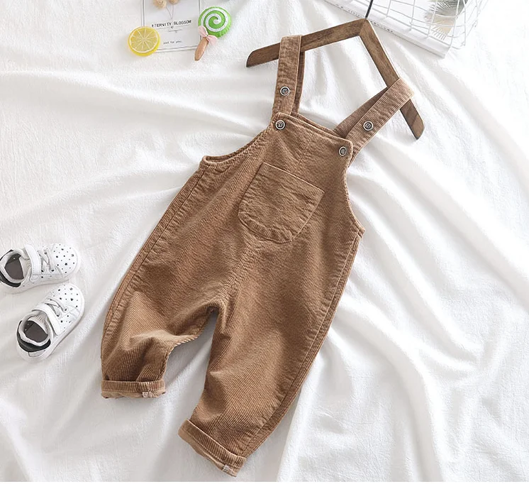 Children Unisex Brown COTTON Trousers / Pants 100% Cotton Overalls overalls
