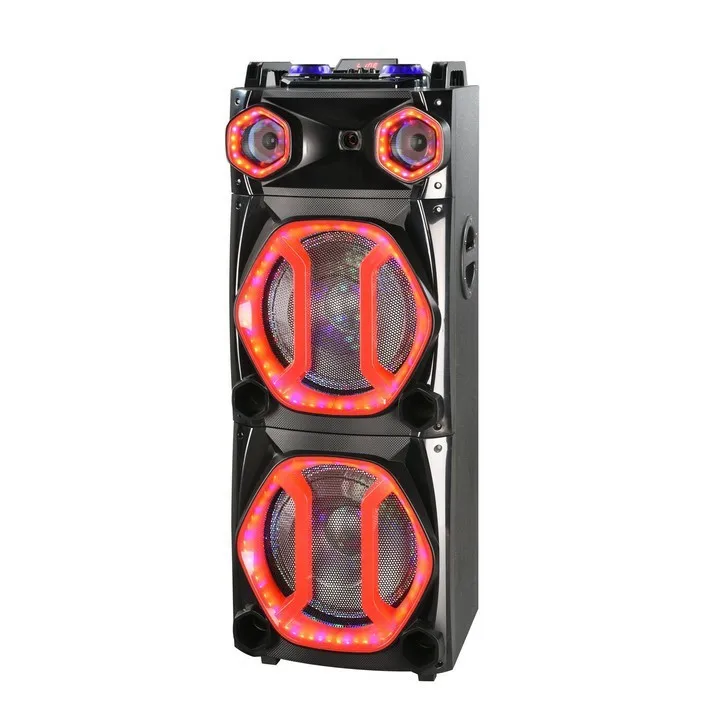 Rechargeable 100W Live party box speaker outdoor portable karaoke loudest blue tooth speakers Flame light