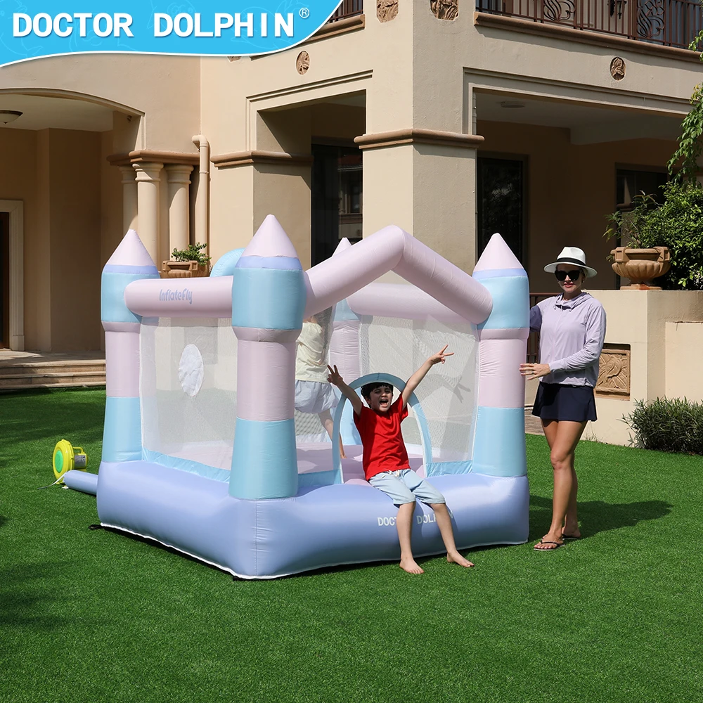 Doctor dolphin New Design Outdoor High Quality Pastell Inflatable Bounce House Jumping Castle Bouncy House For Sale