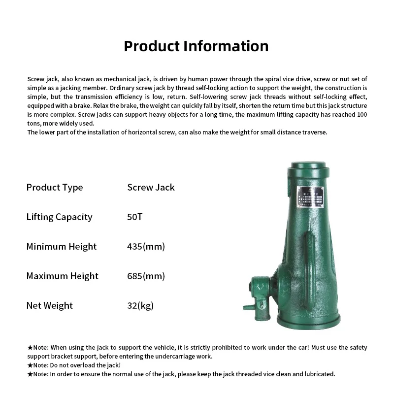 Factory Price Industrial Double Acting Hydraulic Jack Jack 8 Ton Hydraulic Toe Jack