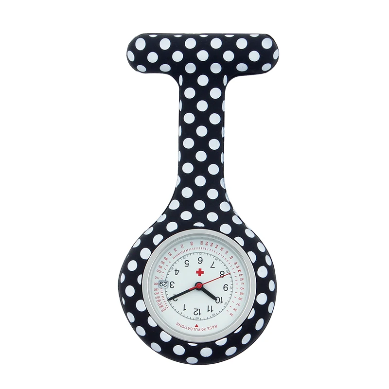 New OEM Nurse Watch Silicone Alloy Dial Singapore Movement Platinum color Singapore Movement Medical Clock For Hospital Supplies