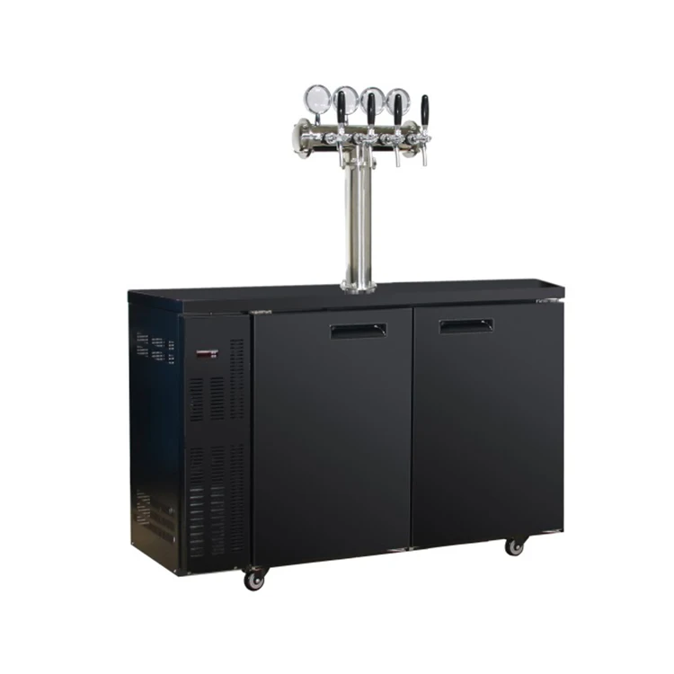 
Low temperature 2 taps beer dispensing machine, stainless steel beer cooler dispenser 
