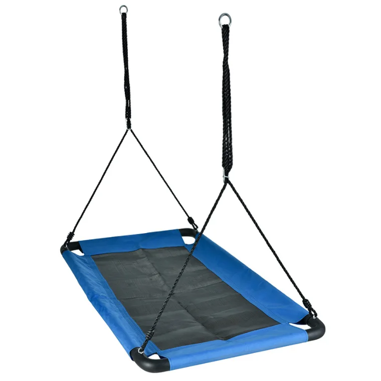 Большой батут для детей и взрослых, с прочной стальной рамой, водонепроницаемые регулируемые веревки, легко устанавливаются