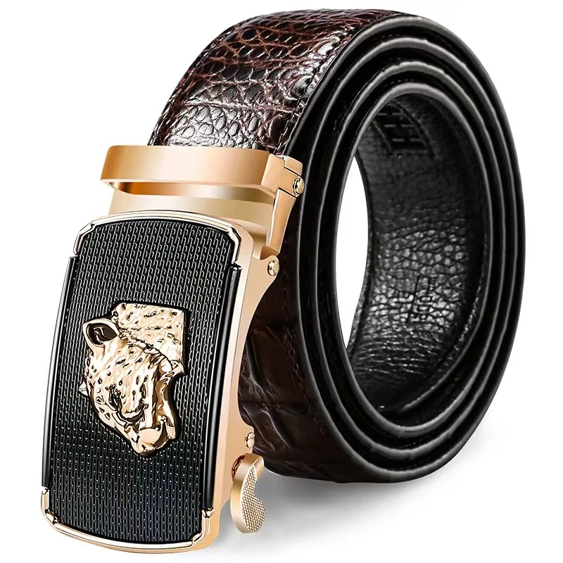 high quality factory new production designer hot selling crocodile leather belt genuine