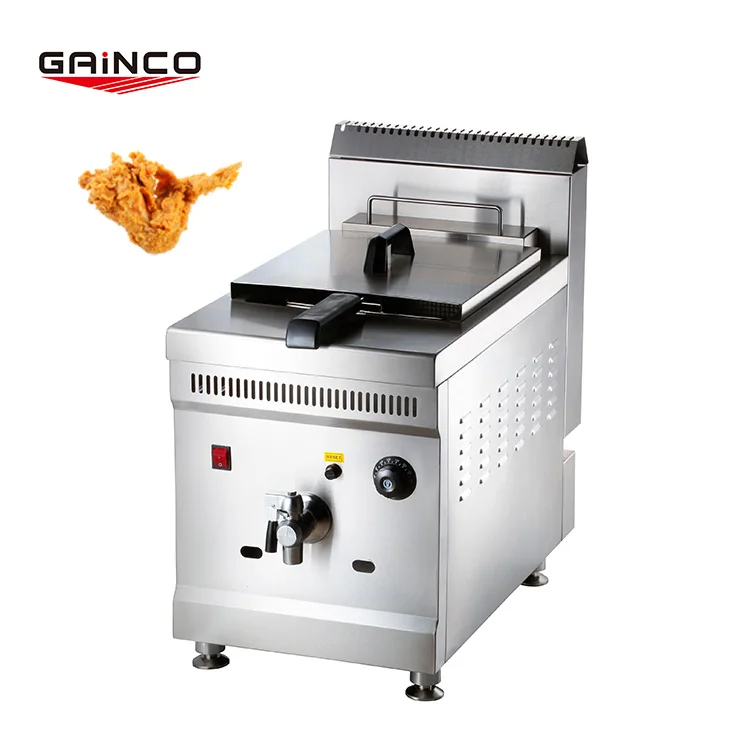 Large Catering Stainless Steel Oil Gas French Fries Potato Chips Fryer Machine Gas Deep Fryer Commercial Fryers