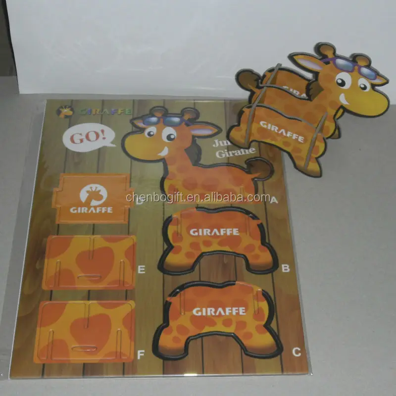 custom made children DIY card board Paper 3D Three-dimensional Puzzle KIDS Toy Gift , 3d diy chair paper puzzle