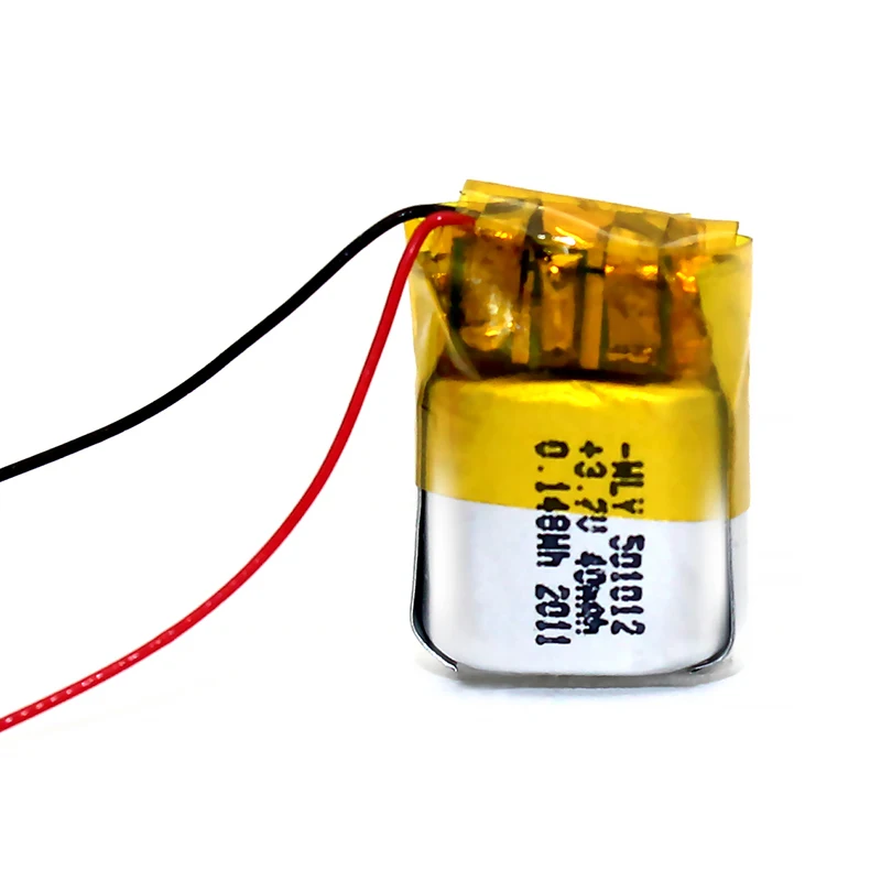 Оптовая продажа литий-полимерный аккумулятор 501012 40 мА/ч 3 7 v 0.148wh литий-ионный полимерный Дополнительный внешний батареи Kc утвержденная по индивидуальному заказу батарея для наушников