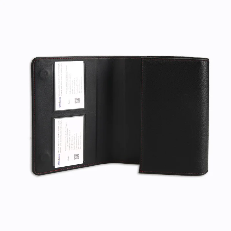 2023 Best Selling custom logo A5 PU leather vehicle organizer manual holder big capacity of car information key and contract