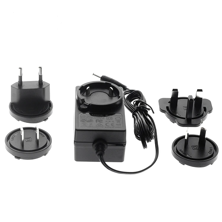 9V 2A  interchangeable ac dc power adapter with UL62368 CE GS SAA PSE KC CCC