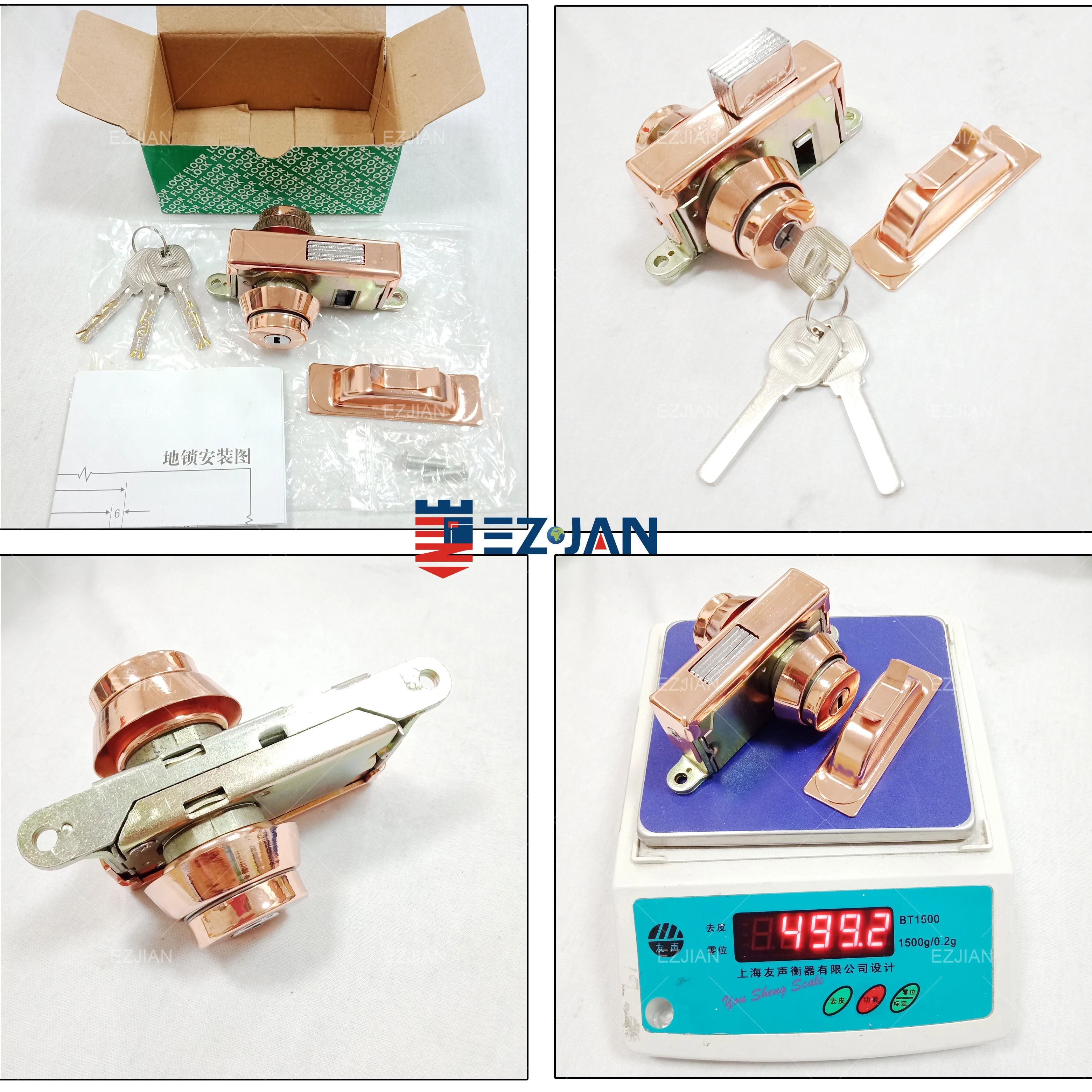 high quality glass sliding door handle zinc alloy lock