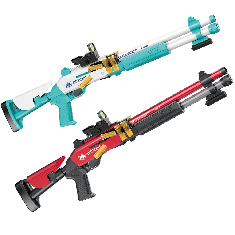 2024 hot selling product metal assembled manual jumping shell softball AWM toys EVA soft bullet gun model armas de fuego real