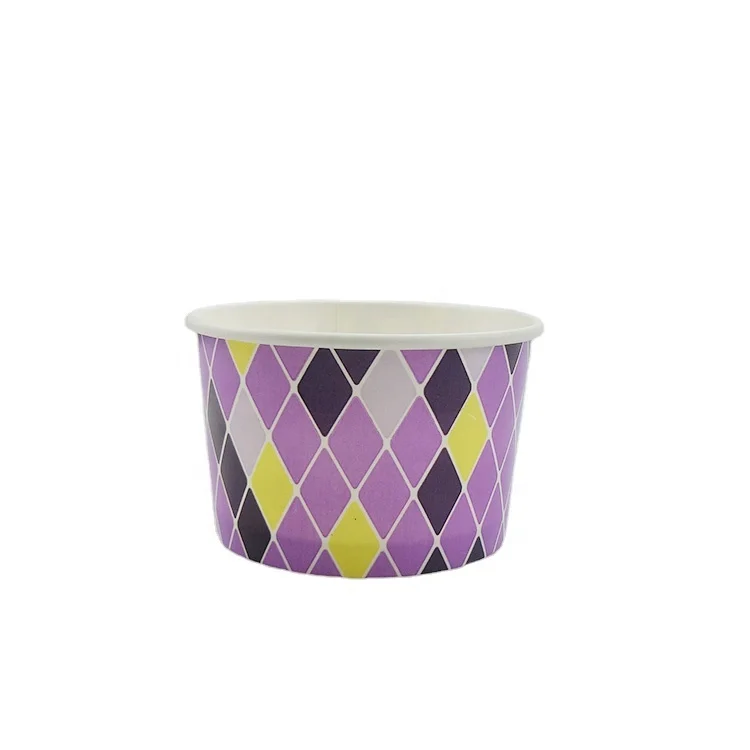 Manufacturer Custom logo Ice Cream Cup Yogurt Tub Paper bowl Ice Cream Paper Cup Disposable