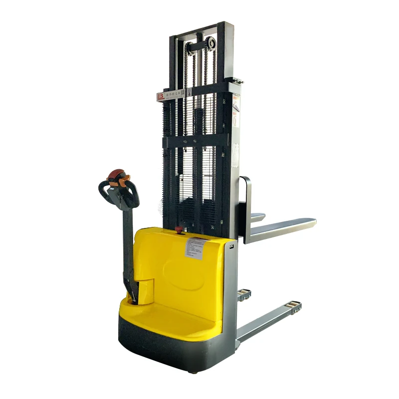 portable electric forklift stacker truck 1ton 1.5ton 2ton battery operated pallet stacker crane empilhador eletrica empilhadeira