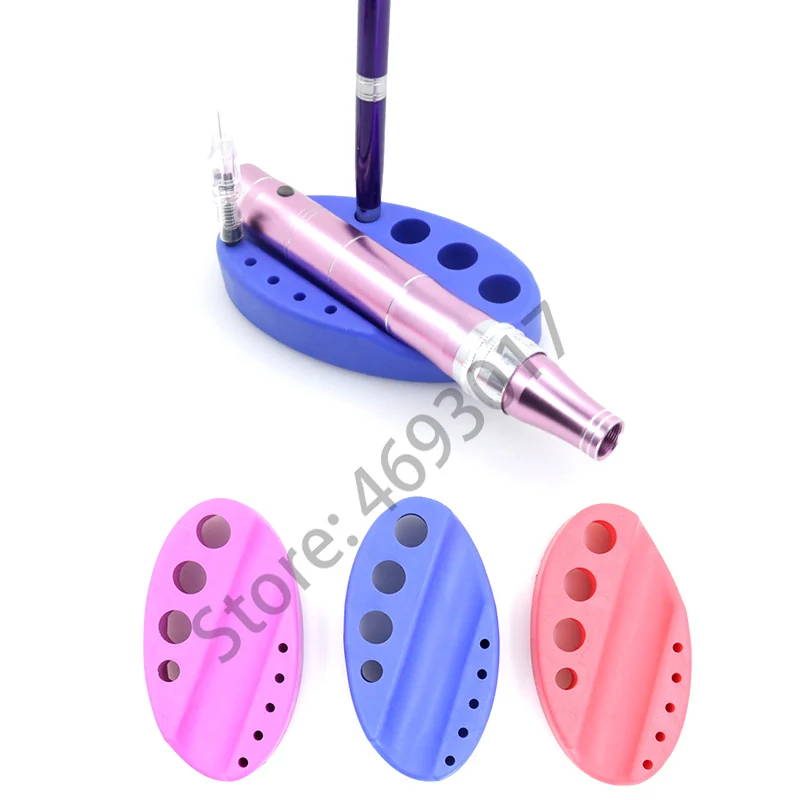 Oval Silicone Tattoo Ink Pigment Cup Pen Holder Stand For Permanent Makeup Microblading Pigment Ink Holder Tattoo Accessories