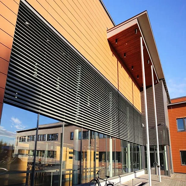 ACEPLATE Facade Panel Sun Louver Decoration Horizontal Modern Hotel Outdoor Window Shutters Material Aluminum Roller