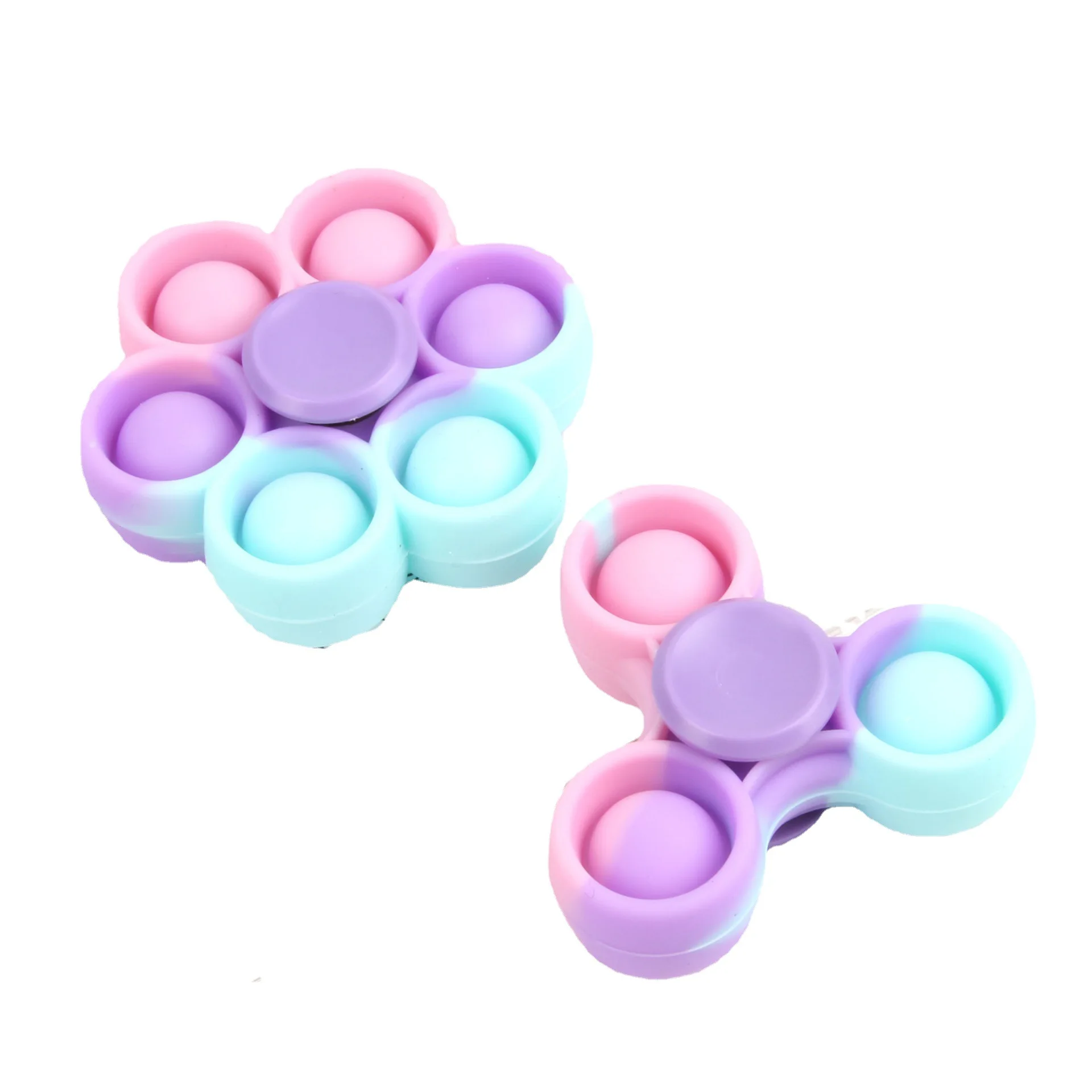 Amazon Hot Sale Silicone Pop Fidget Spinner Push Bubble Fidget Pack Fidget Toys Party Favor Sensory Bulk Toys