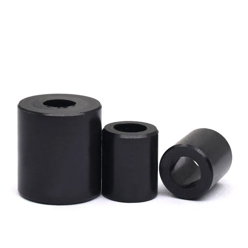 OEM Black cylindrical POM/PE/NYLON/ABS/PVC nylon standoff spacer