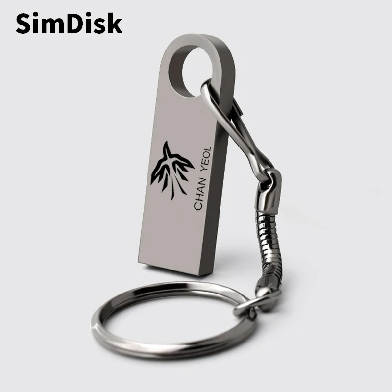 SimDisk USB2.0 Swivel mental  USB Flash Driv2GB 4GB 8GB 16GB 32GB 64GB 128GB Pendrive Portable Usb Disk