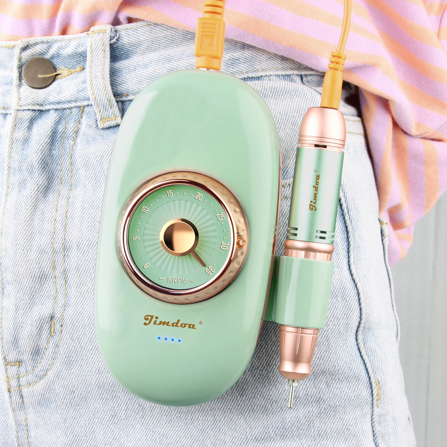 JIMDOA Nail Drill Rechargeable 35000rpm Custom LOGO Portable Nail Drill Strong motor Professional electric Nail  Equipments