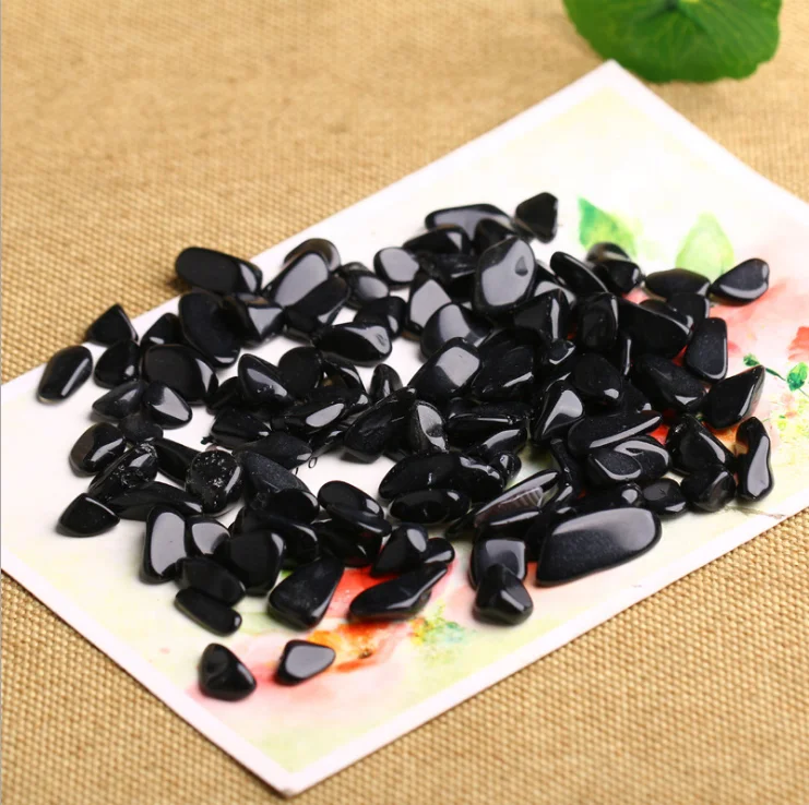 Wholesale obsidian stone price natural polished obsidian gravel obsidian tumbled stone