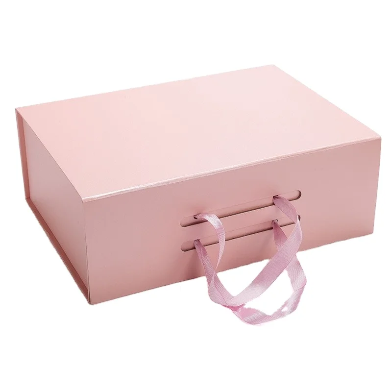 Custom Thanksgiving Day Christmas cardboard box for beautiful cosmetic folding magnetic gift box packaging with ribbon