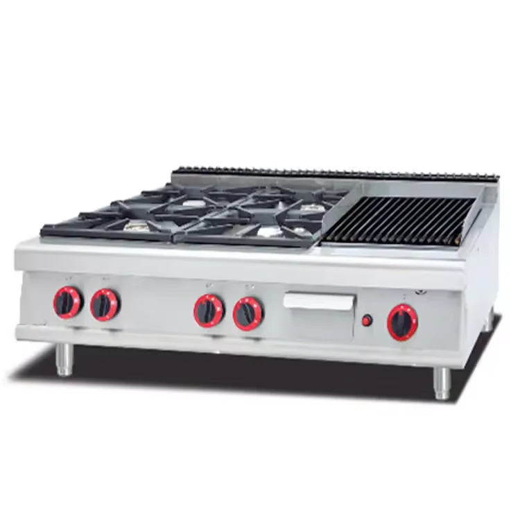 good quality Tabletop Four-Head Gas Range  Clay Pot Stove Counter Top Gas stove with 4 burners 4-burner gas oven for sale