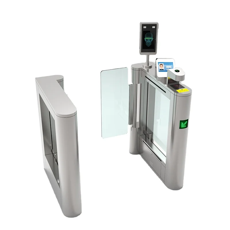 High Quality Speed Swing Barrier Gate Gym Security Turnstile Gate with RFID Facial Recognition Access Control System