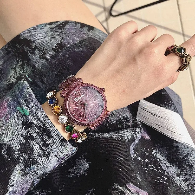 luxury women watch case  crystal luxury full crystal diamond watches