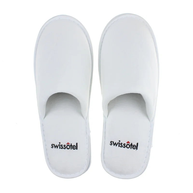 Free sample custom logo printing Chinese factories supply different types of disposable hotel slippers